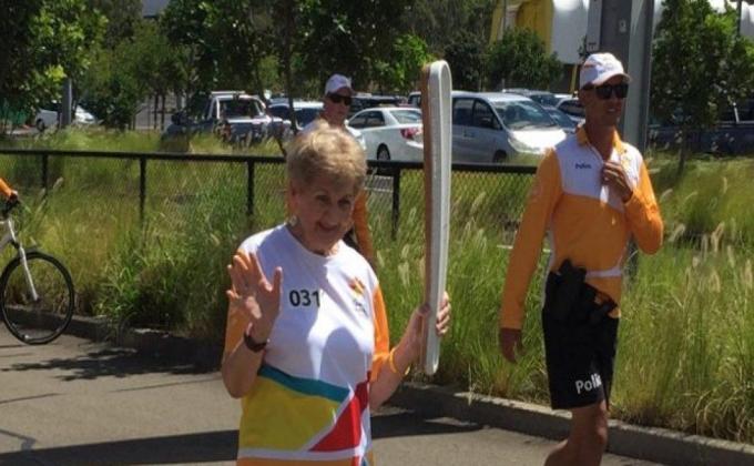 BP resident carries Commonwealth baton