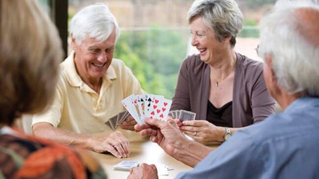 Playing cards with friends